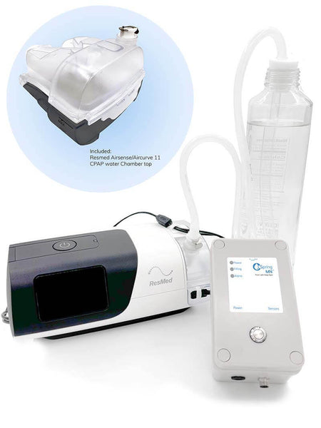 Compact and travel-friendly CSpring MINI CPAP water replenisher on a simple background, ideal for on-the-go sleep therapy solutions.